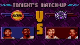 NBA Jam Tournament Edition GENESIS Playthrough - Houston Rockets vs Sacramento Kings