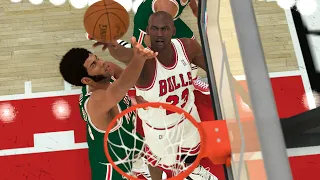 '96 Bulls vs '71 Bucks - Abdul-Jabbar-Robertson vs Jordan-Pippen NBA 2K20 Highlights