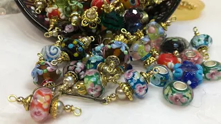 Using wide holed beads for dangles