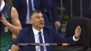 Jasikevicius' Reaction After Milaknis' Three