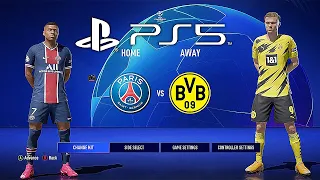 FIFA 21 PS5 PSG - DORTMUND | MOD Ultimate Difficulty Career Mode HDR Next Gen