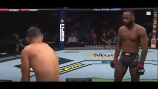 Nate Diaz dancing with Leon Edwards