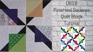 0818 Pinwheel Squares Free Quilt Block Tutorial | Block of the Day 2023 | Charm Squares | AccuQuilt