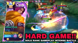 HARD GAME‼️LING SOLO RANK GAMEPLAY CARRY THE TEAM - WHEN ENEMY INVADE MY BUFF EVERY TIME • MLBB