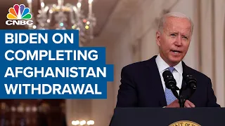 President Joe Biden delivers remarks after Afghanistan withdrawal