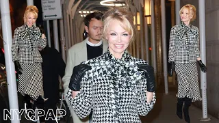 Pamela Anderson, heads to the Polo bar for dinner with her son in New York City