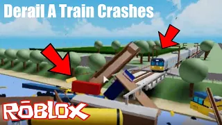 Train Crashing in Derail A Train (ROBLOX)