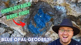 Rockhounding for Stunning Blue Opal Geodes! (Thundereggs)