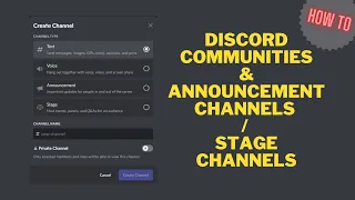 How to create announcement channels and stage channels | Enabling discord community | EASY TUTORIAL!