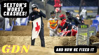 Chase Sexton's Worst Crashes | From Crashing to Contending