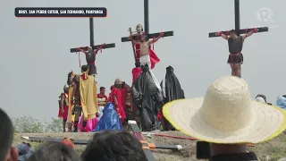 Highlights from Pampanga's flagellation and crucifixion Holy Week tradition