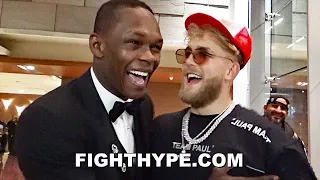 JAKE PAUL MEETS ISRAEL ADESANYA; TELLS HIM "I'M YOUR BIGGEST FAN" & GETS RESPECT ON ROBINSON KO