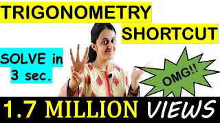 TRIGONOMETRY TRICK/SHORTCUT FOR JEE/NDA/NA/CETs/AIRFORCE/RAILWAYS/BANKING/SSC-CGL