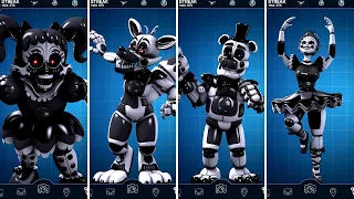 FNAF AR Stylized 4th Closet Sister Location Animatronics Jumpscare & Workshop Animations