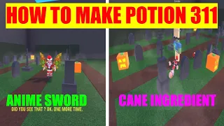 HOW TO MAKE POTION 311 IN WACKY WIZARDS OLD UPDATE - OLD WALKING CANE AND ANIME INGREDIENTS UPDATE