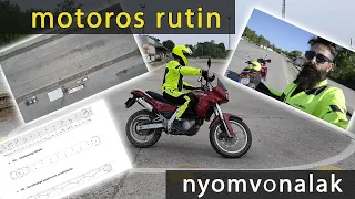 Motoros rutin pálya - motoros vizsgapálya