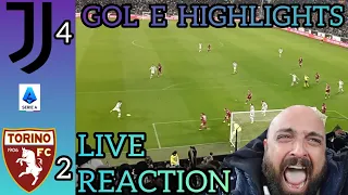 JUVE TORO 4-2 | GOL HIGHLIGHTS E LIVE REACTION CURVA SUD ALLIANZ JUVENTUS STADIUM