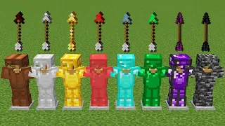 Which armor will survive more arrows in Minecraft experiment?