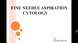 Fine needle aspiration cytology (FNAC)/ like & subscribe ✌Hindi/Easy FNAC