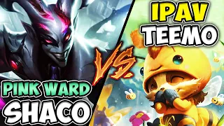 PINK WARD SHACO VS. IPAV TEEMO TOP!! BATTLE OF THE ANNOYING ONE TRICKS - League of Legends