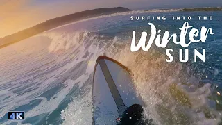 SURFING INTO THE WINTER SUN @ Westward Ho! (4K)