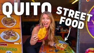 HUGE ECUADORIAN FOOD TOUR in QUITO, ECUADOR  (eating with a local)