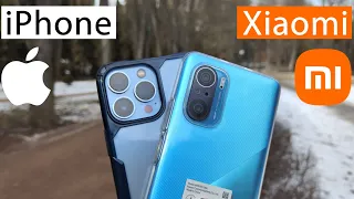 Xiaomi Poco F3 vs iPhone 13 pro max примеры фото, видео и возможностей