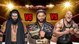 Veer Mahaan vs Roman reigns vs The Rock - TLC MATCH | WWE 2K22