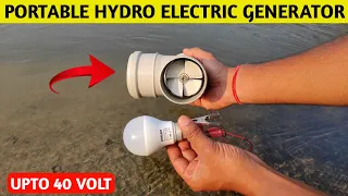 How to make a portable hydro electric generator at home | Micro hydro power plant