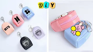 BTS keychain 💜 easy craft ideas / how to make/ paper craft / handmade / art and craft / girl crafts