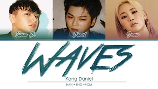 Kang Daniel (강다니엘) - 'WAVES' (feat Simon Dominic, Jamie) Lyrics (Color Coded Lyrics Eng/Rom/Han/가사)