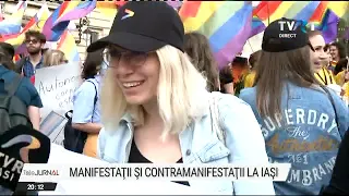 Incidente la marşul LGBTQ, la care au participat sute de persoane. Au fost aruncate fumigene și ouă