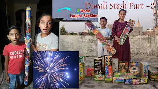 Cracker Stash 2023 Diwali Stash 2023 Part-2 Cracker 2023 Test Largest Skyshot Diwali ke patakhe 2023