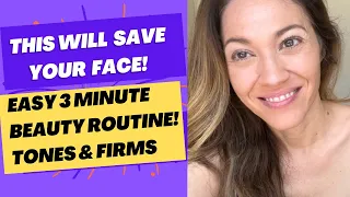 natural skincare routine that tones & firms your face, eyes and neck in 3 minutes!