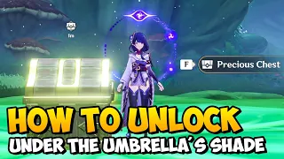 How to Unlock Under The Umbrella's Shade Domain Puzzle Sumeru Genshin Impact
