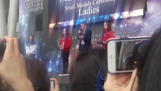 World Figure Skating Championships 2019 Ladies Small Medal Ceremony