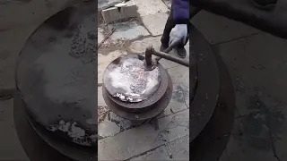 Blacksmithing Forging a  skillet frying pan Amizing skill blacksmithing