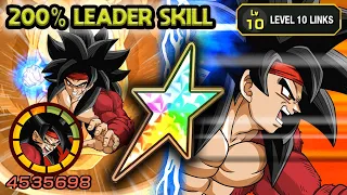 200% LEADER SKILL! 100% STR SSJ4 BARDOCK LEVEL 10 LINKS! Dragon Ball Z Dokkan Battle