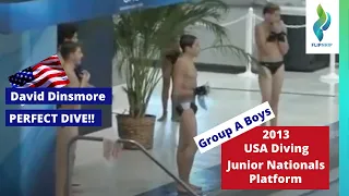 2013 David Dinsmore - Mens USA Diving 10 Meter - Group A Boys - PERFECT DIVE