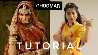 Ghoomar Tutorial Part 1 with Music | Padmaavat | Easy Step by step dance on Ghoomar | Same steps