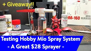 Testing Hobby Mio's $28 Spray System Airbrush - Plus Gundam Breakers Kit Giveaway !