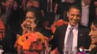 Thalia at the White House Dancing with Barack Obama