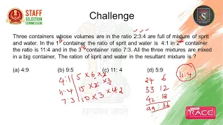 DAY 20 - 04:00 PM MATHS | MIXTURE ALLIGATION | CGL/CHSL/MTS/CPO/NTPC/GROUP D | RACE | SSC | RRB