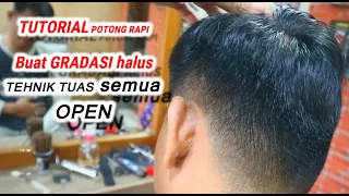 TUTORIAL CUKUR RAPI DAN HALUS TEHNIK 2,1,NO GUARD OPEN BUAT PEMULA