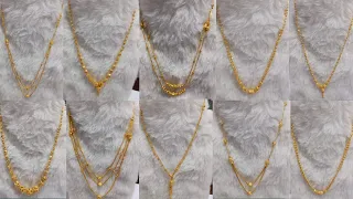 22k latest gold chain necklace designs 2023 collection // Divya Lifestyle