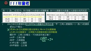 111會考 數學科 第一部分 第24題崇明國中