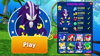 Sonic Dash - Darkspine Sonic Unlocked and Fully Upgraded defeat All Bosses Zazz Eggman Run Gameplay