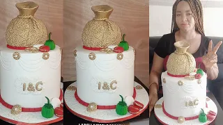 How design palm wine keg and decorate traditional marriage cake