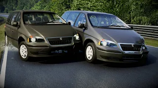 Zwei Idioten fahren mit Minivans auf dem Nürburgring (BeamNG.Drive)