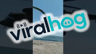 Low Flying Russian Helicopters on Beach at Sea of Azov || ViralHog